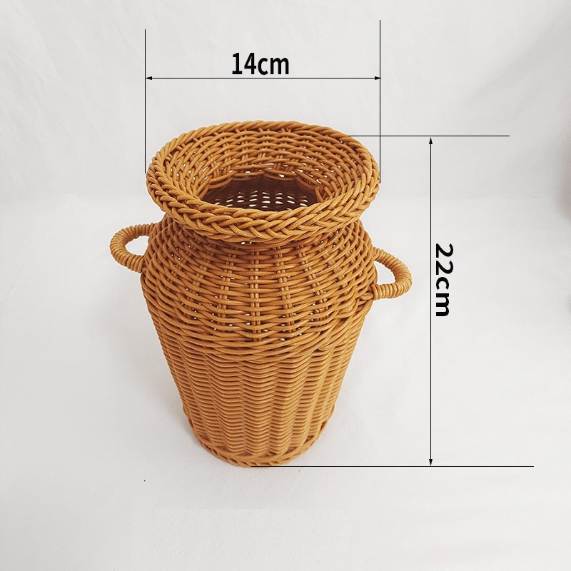 Living Dining Room Rattan Floor Vase Ornament