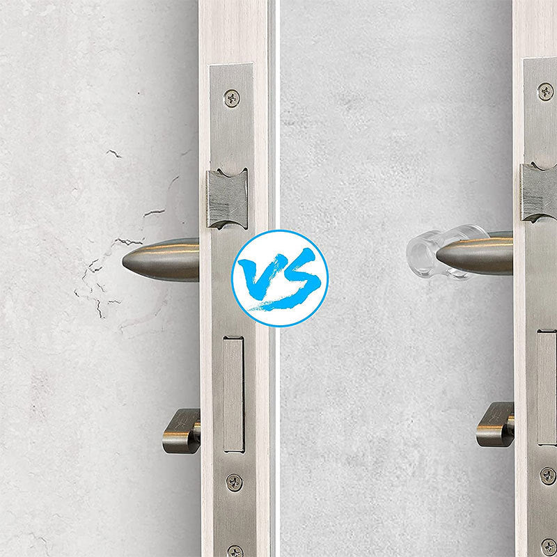 PVC Transparent Door Handle Mute Collision Pad Window Handle Punch-free Floor Knob Does Not Hurt The Wall Double Hole Anticollision Coil