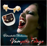 Halloween Retractable Vampire Fangs – Horror Cosplay Teeth for Masquerade and Zombie Party Props