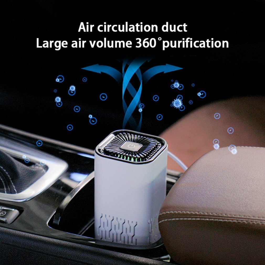 Portable Car & Home Air Purifier – Negative Ion Generator for Dust, Smoke & Formaldehyde Removal