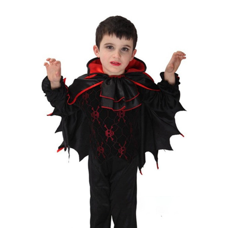 Kids Halloween Costume – Black and Red Scary Outfit for Children’s Party and Cosplay (Sizes M-XL)