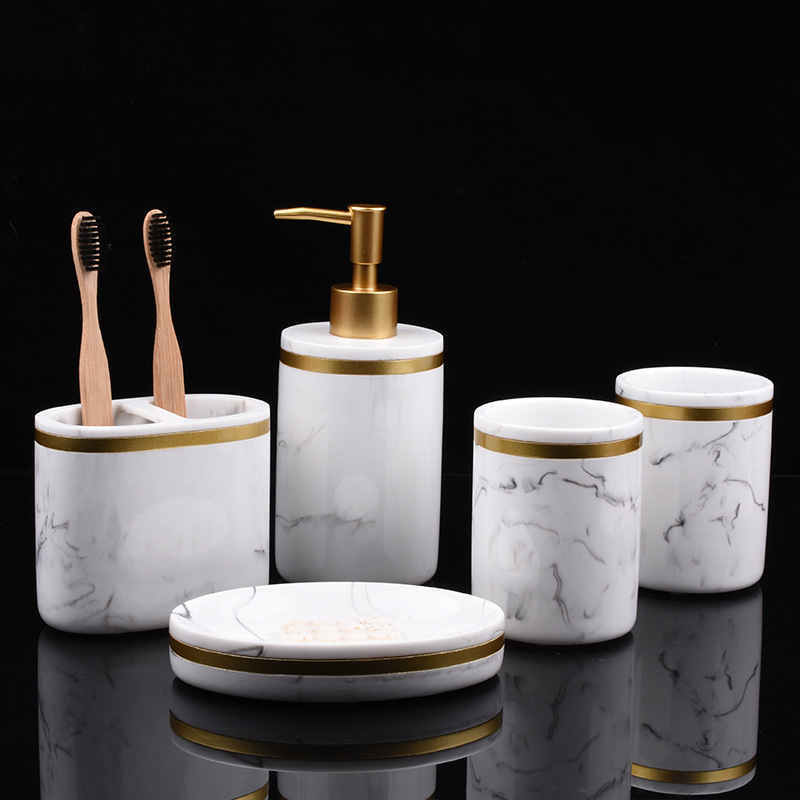 Marble Bathroom Amenities Kit – Home & Hotel Essentials