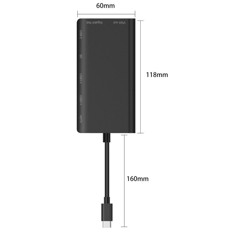 All-in-One Type-C Docking Station with SD/TF Card Reader – Multi-Function Hub