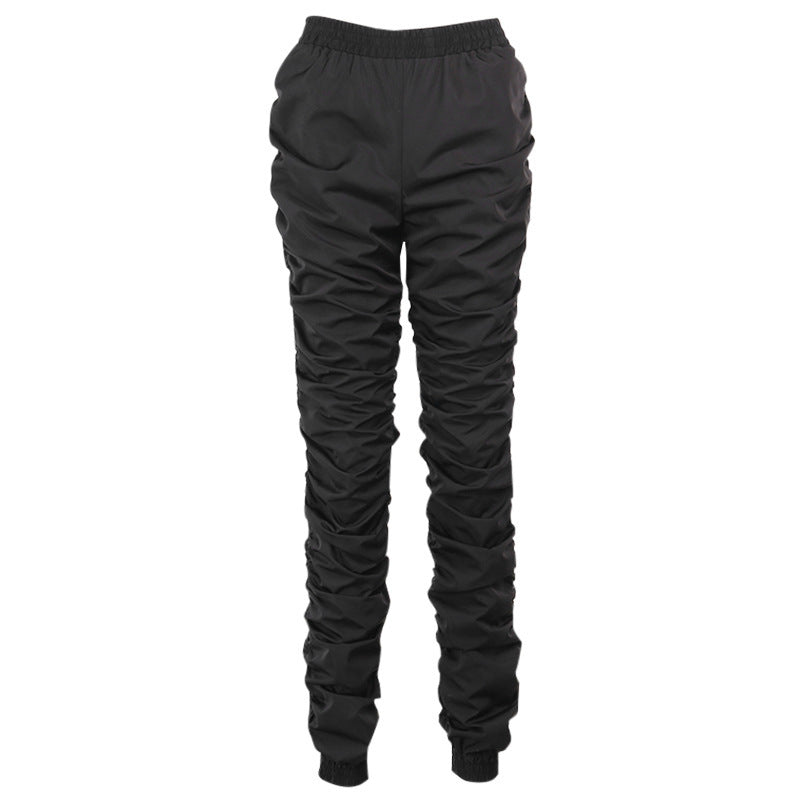 High Waist Guardian Sports Pants – Windbreaker Fabric Tight-Fit Trousers