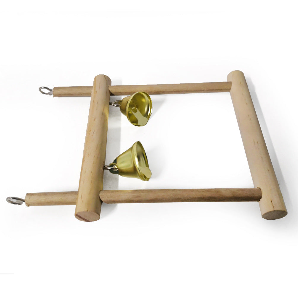 Natural Solid Wood Bird Perch Stand
