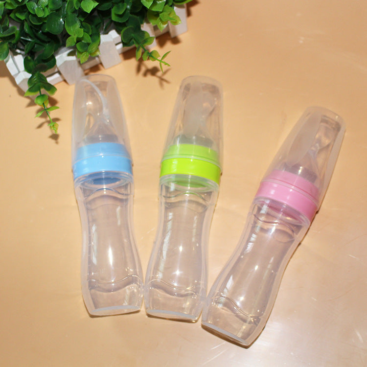 Baby Spoon Bottle Feeder – Soft Silicone Food Dispensing Spoon