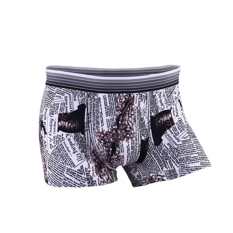Cartoon Men's Mid-waist Underwear