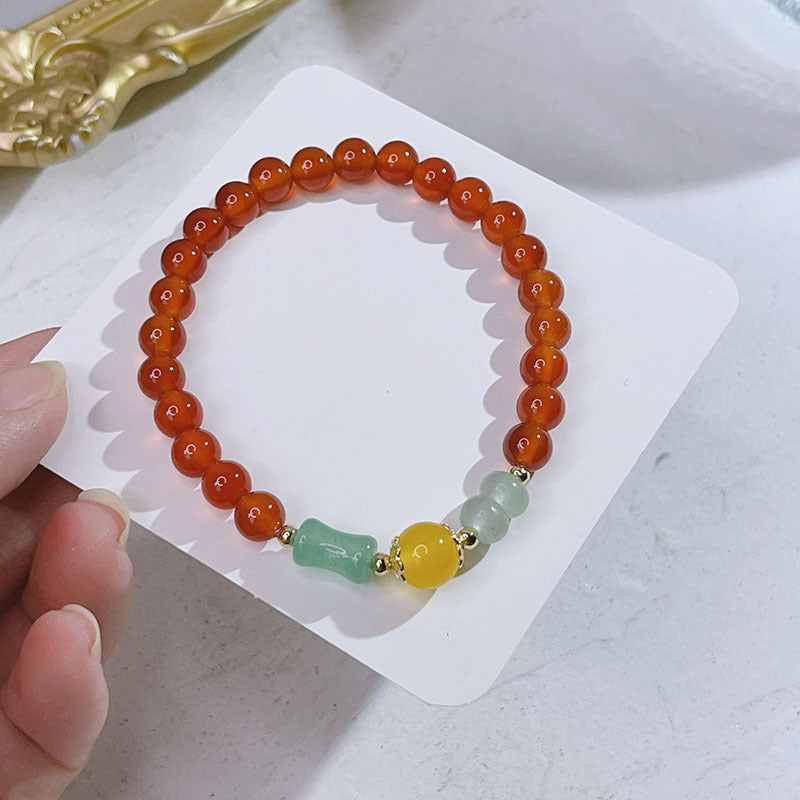 Red Agate Bracelet Female Lucky Bag Bamboo Festival New Year