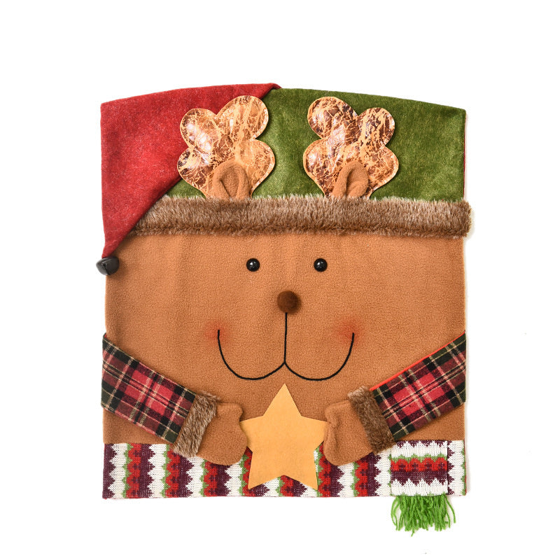 Christmas Embroidered Chair Cover Decoration