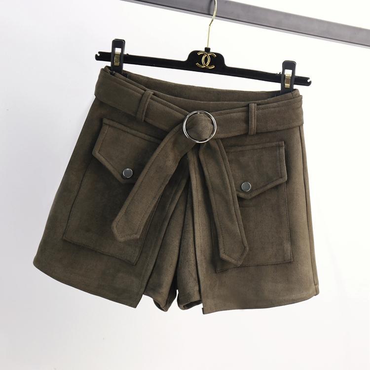 Women's Suede Slim Shorts – Deerskin Velvet Modern Commuter Style