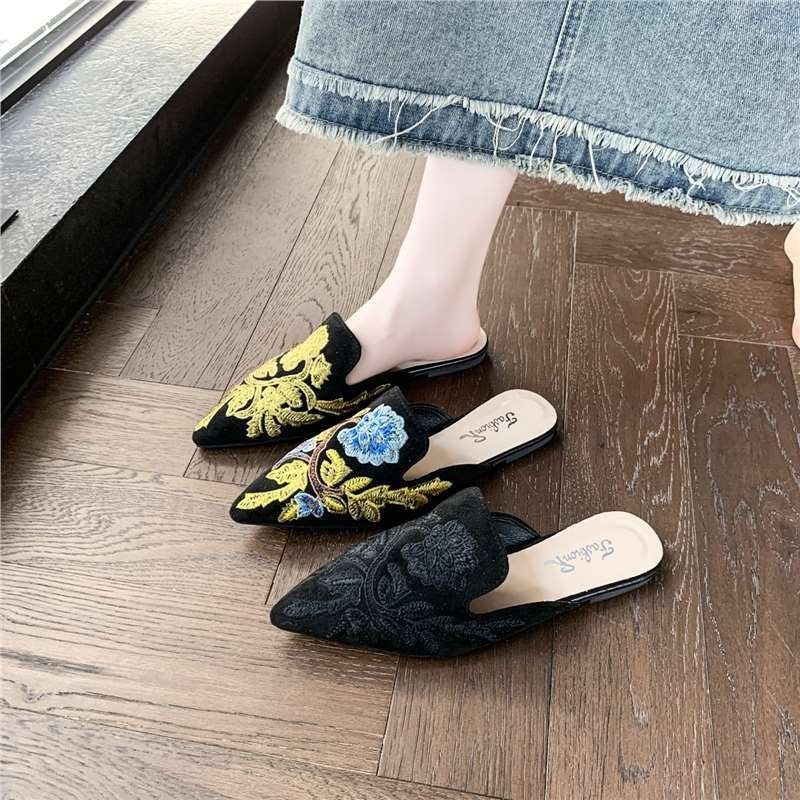 Baotou Embroidered Slippers Women's Summer National Style Fashion