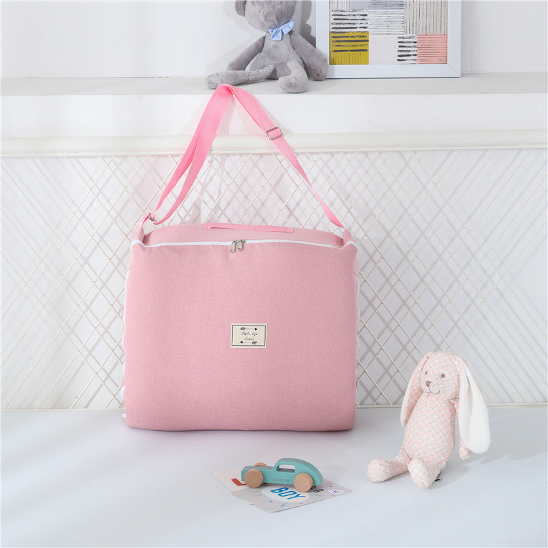 Portable Foldable Cotton Baby Bed – Travel Bassinet with Carry Bag