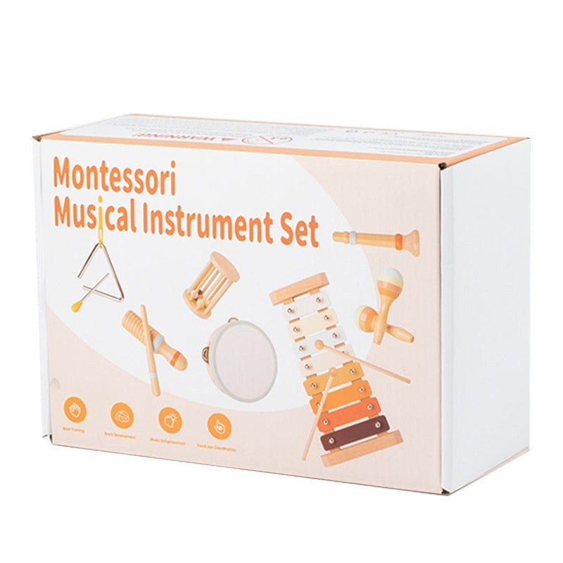 Children's Wooden Orff Musical Instrument Packages Vocal Music Enlightenment Science And Education