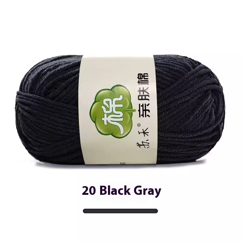 5-Strand Skin-Friendly Combed Milk Cotton Yarn – Hand Knitting Supplies