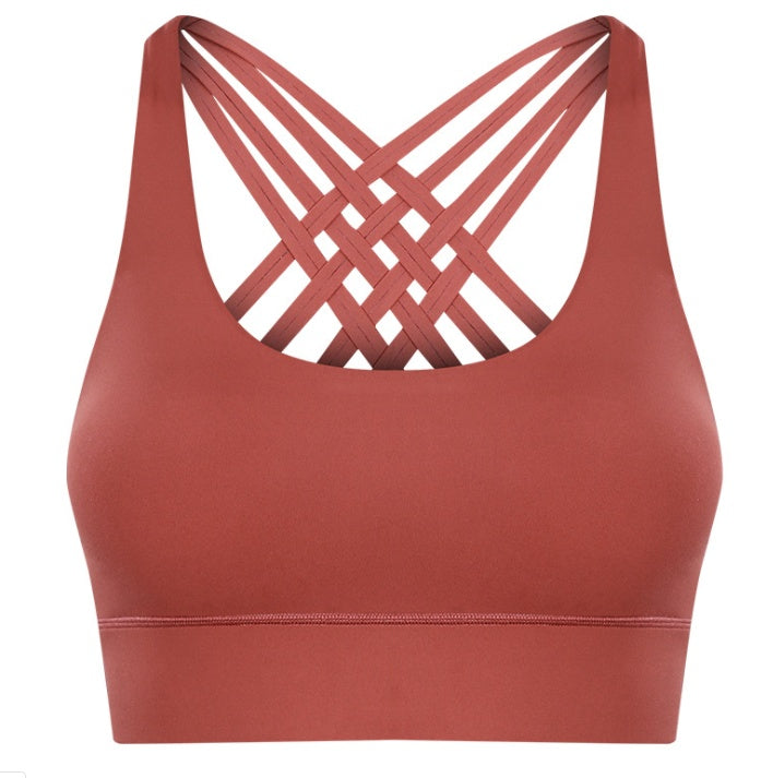 Shockproof gathered bra Sports underwear