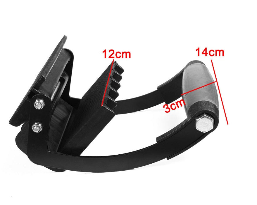 Portable Metal and Wood Panel Quick-Clip Handle with Iron and Plastic Construction