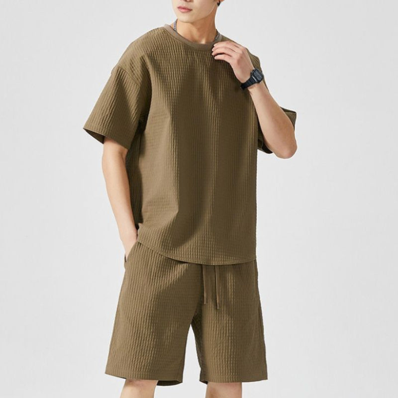 Unisex Relaxed Fit Polyester Shorts Set Sportswear Style