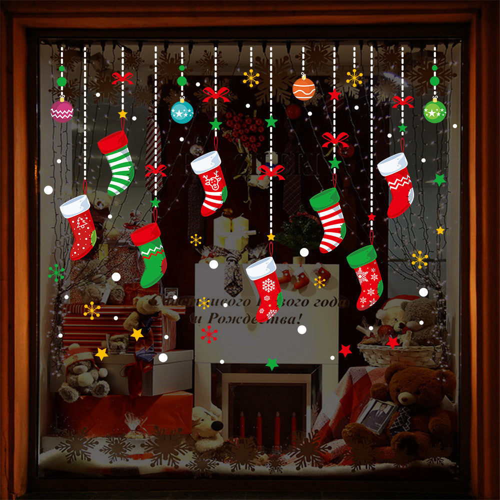 Christmas Store Window Decoration Stickers