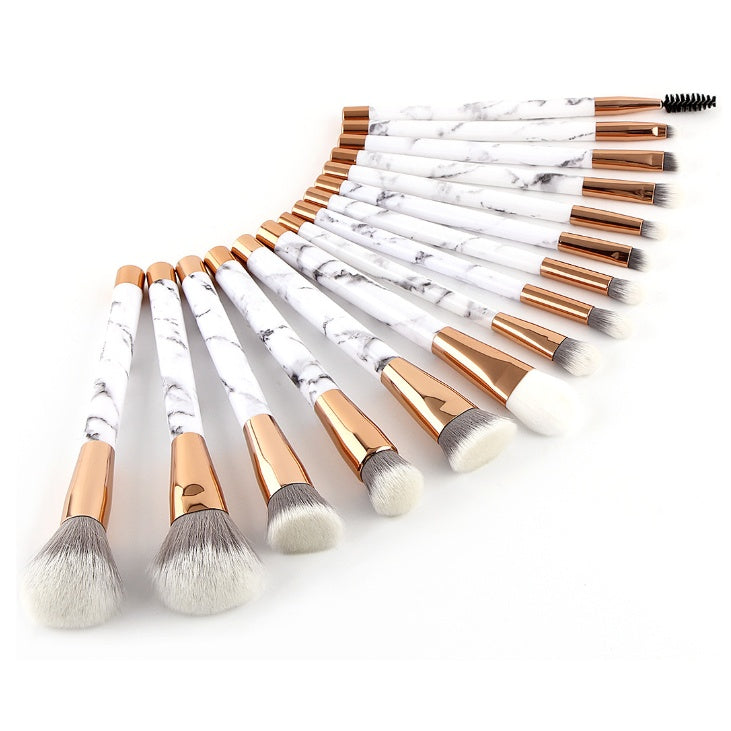 11-Piece Marble Makeup Brush Set – Professional Beauty Makeup Kit