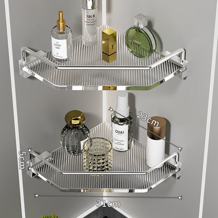 Clear Acrylic Bathroom Shelves – Wall-Mounted Floating Organizer