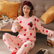 Coral Fleece Sweet Student Winter Homewear