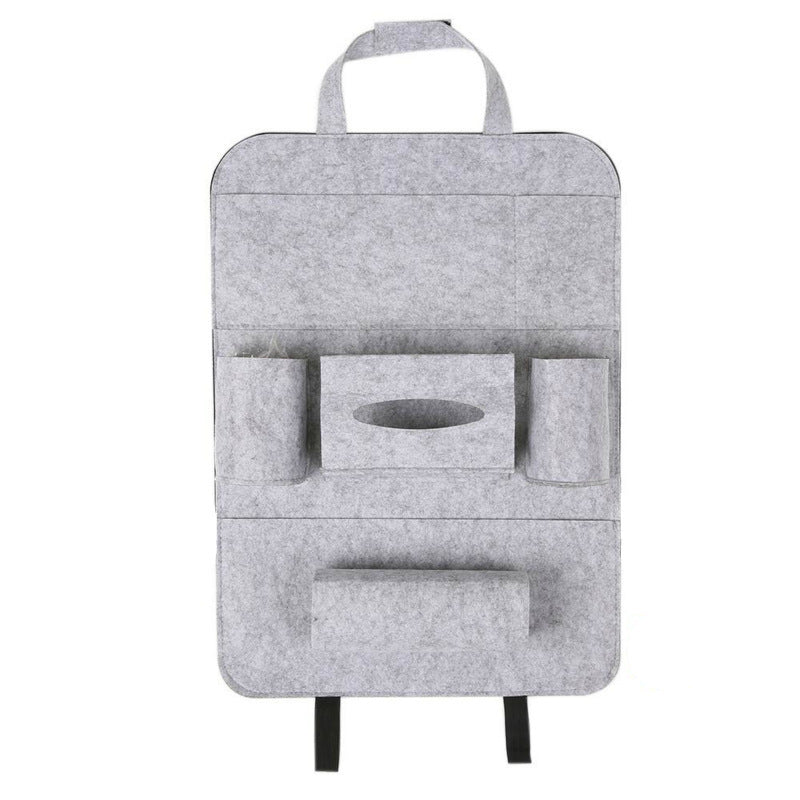 Car Backseat Organizer – Multi-Pocket Wool Felt Storage Bag for Vehicle Accessories