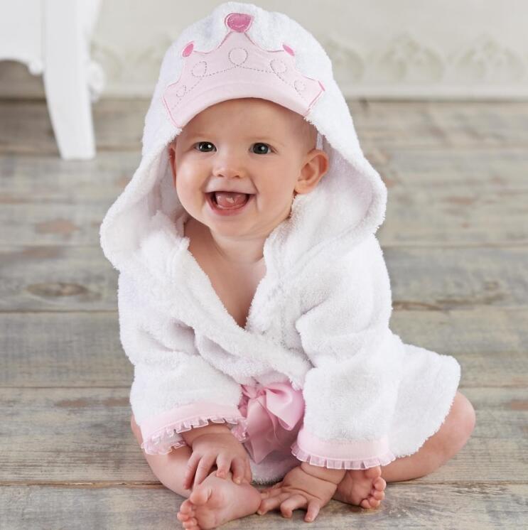 Unisex Hooded Cotton Baby Bathrobe Cartoon Relaxed Fit
