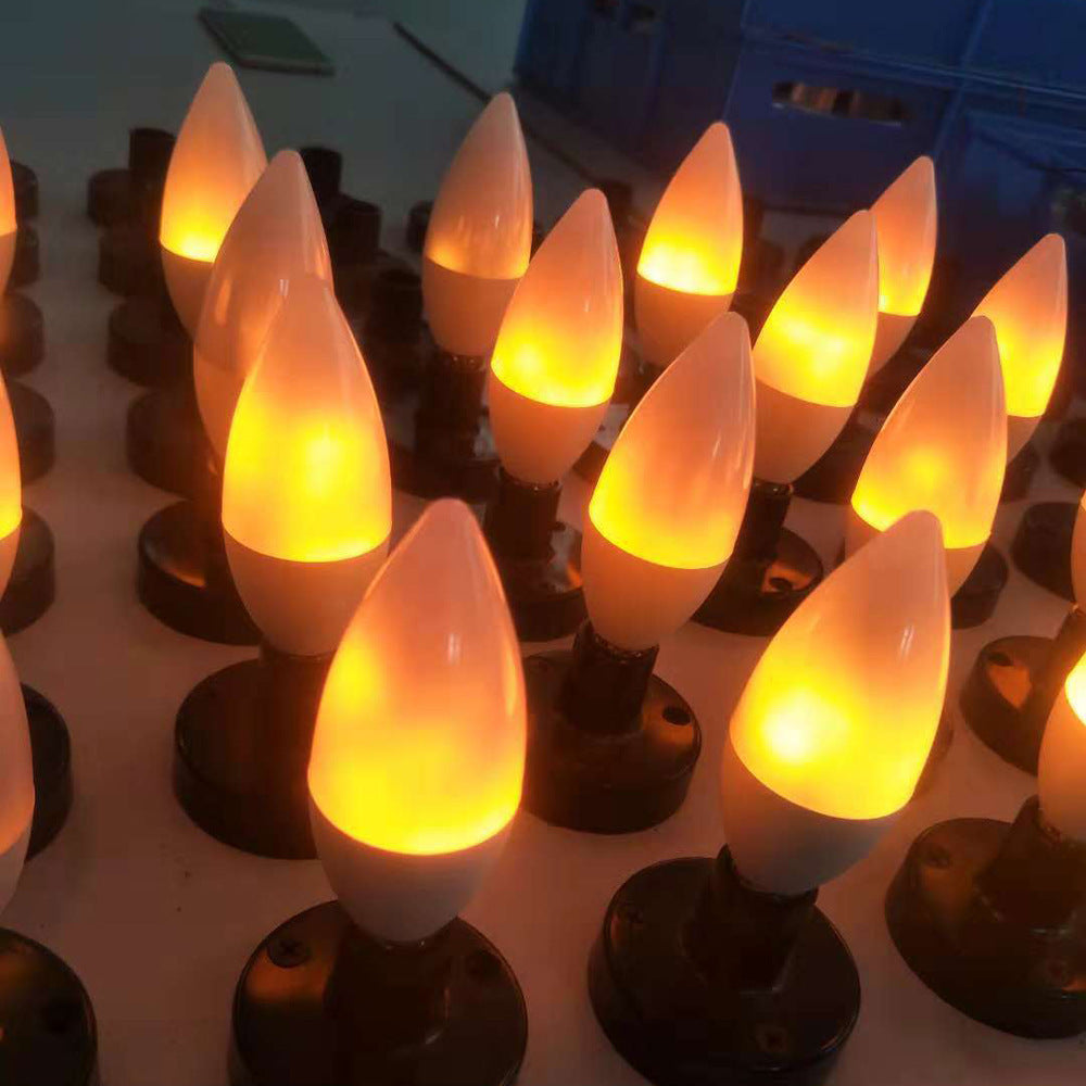 LED Candle Flame Bulb E14 E27 Simulation Bubble Flame Light