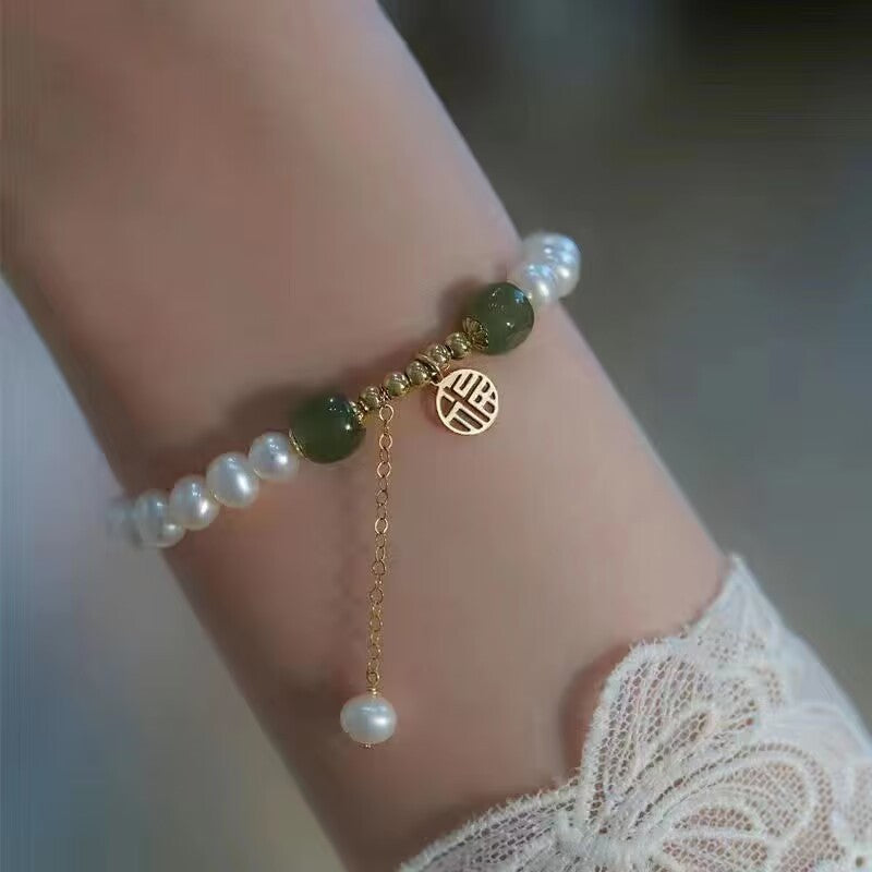 Chinese Style Bamboo Leaf Bracelet For Women