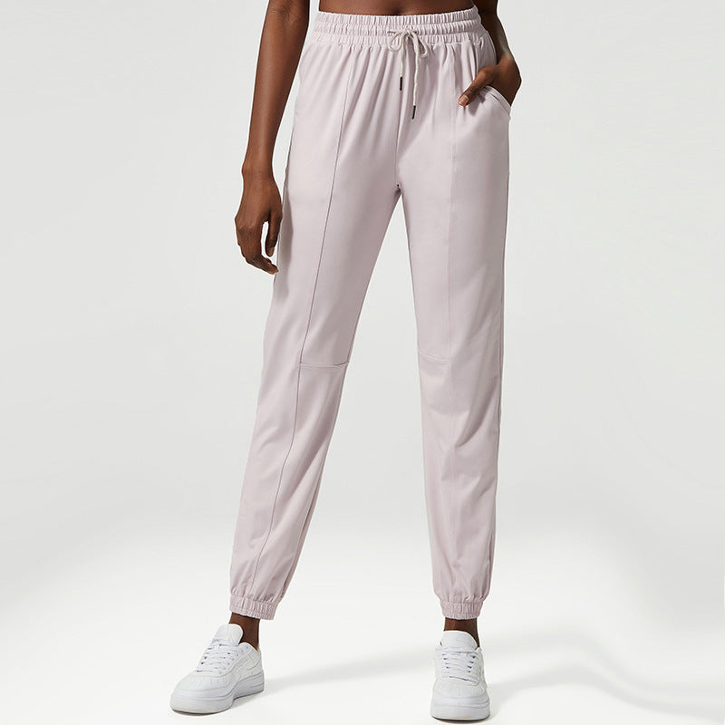 Women’s Loose Yoga/Running Pants – Quick-Dry Fitness Joggers, High-Waist Drawstring