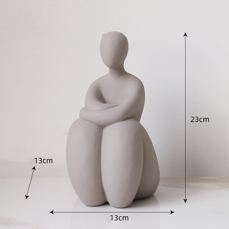 Nordic Minimalist Art Abstract Character Ornament