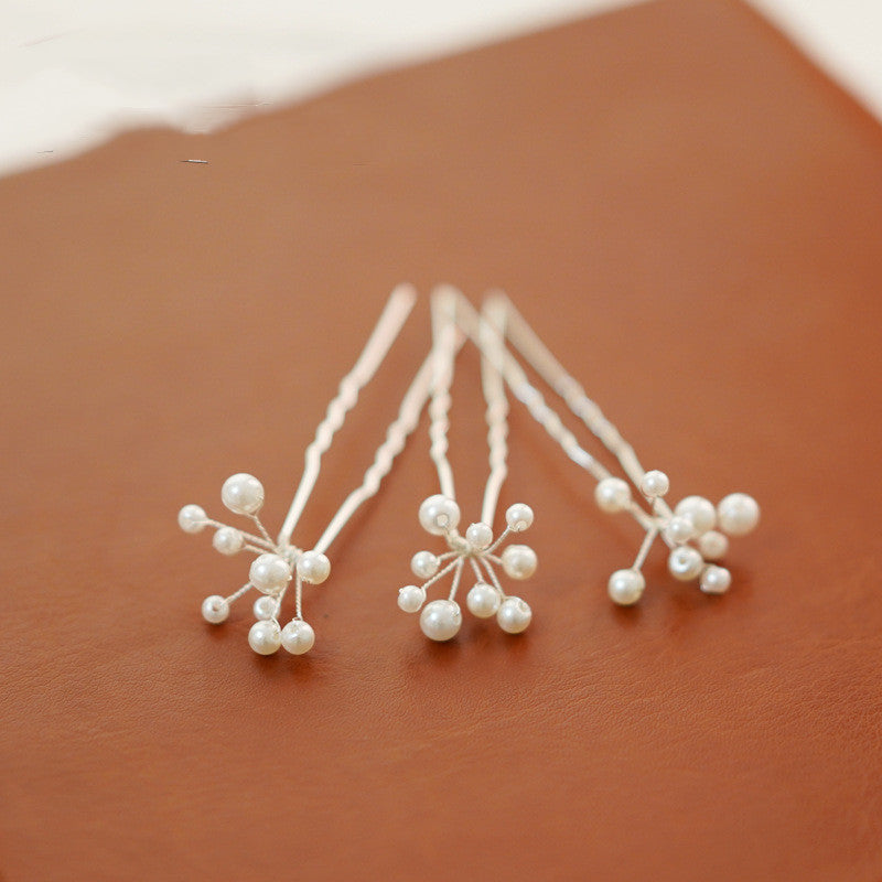 Bridal Pearl Hairpin Wedding Tiara