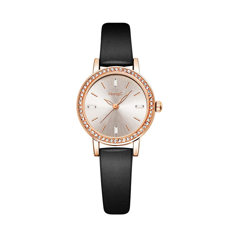 Women’s Fashion Diamond Quartz Watch with World Time