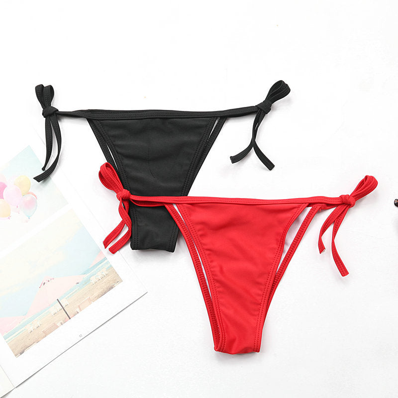 Women’s Polyester Spandex Bikini Set – Sexy Solid Color Swimwear