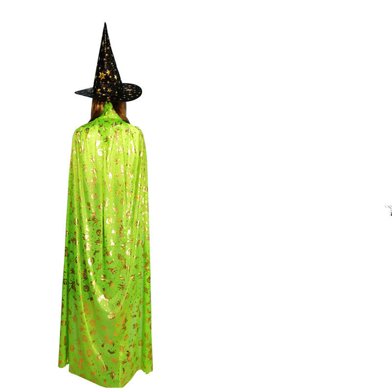 Halloween Cloak Children Adult Costume Props Bronzing Pumpkin Cloak Witch Cloak Cloak