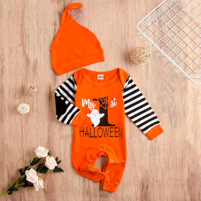 Halloween Long Sleeve Striped Baby Onesie Costume