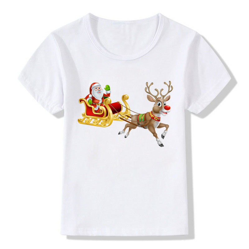 Unisex Cotton Crew Neck Christmas Tee Regular Fit Kids