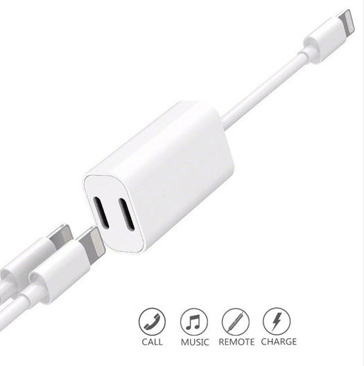 Adapter cable charging listening to music 2-in-1 headphone transfer