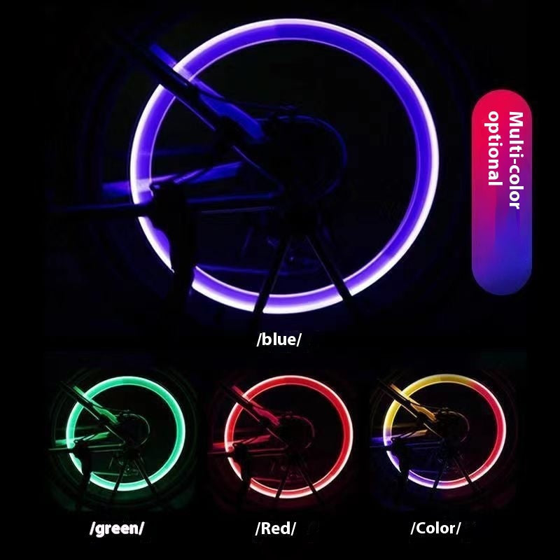 Rubber Tire Valve Light For Bicycle Motorcycle Car LED Safe