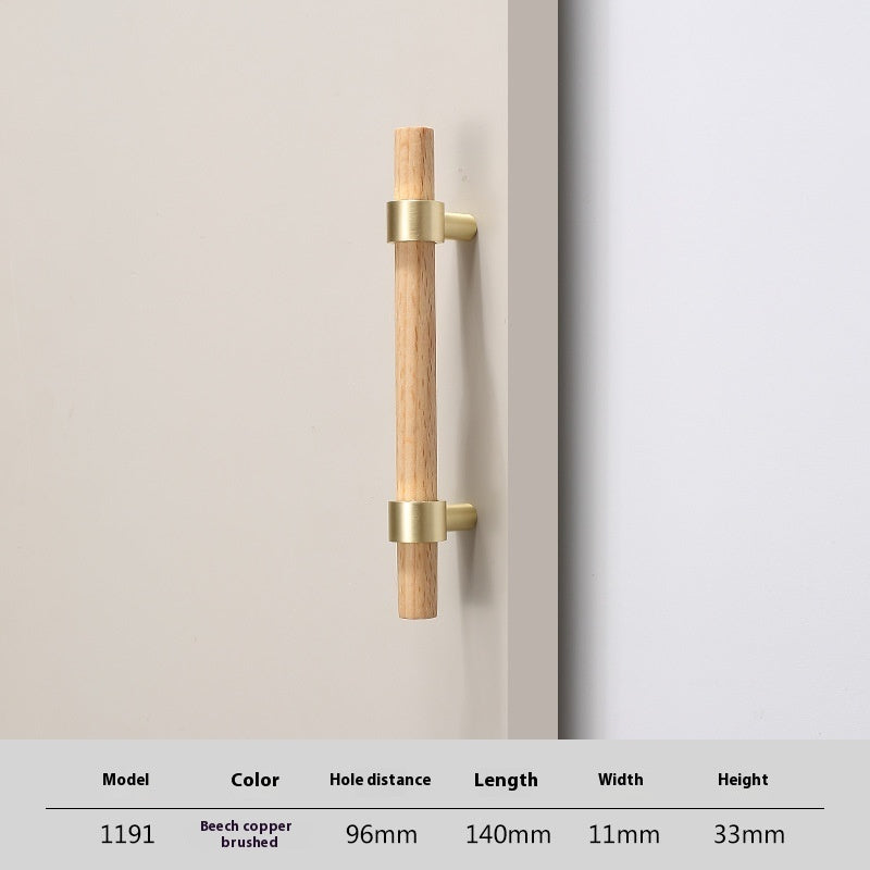 Solid Wood Handle Cabinet Door Log Wardrobe Drawer Wooden Door Handle