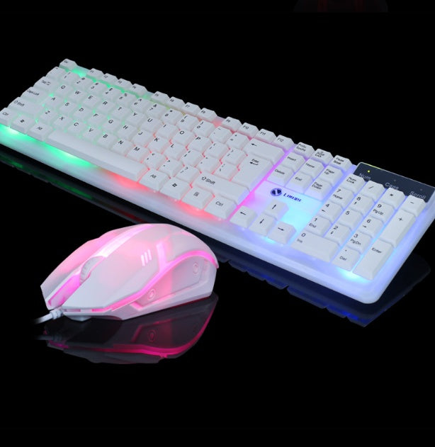 Backlit Keyboard & Mouse Combo – RGB Gaming Set, Adjustable DPI Mouse, Plug-and-Play USB