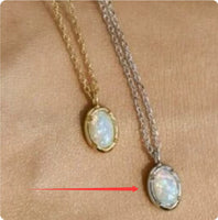 White Gold Color Oval