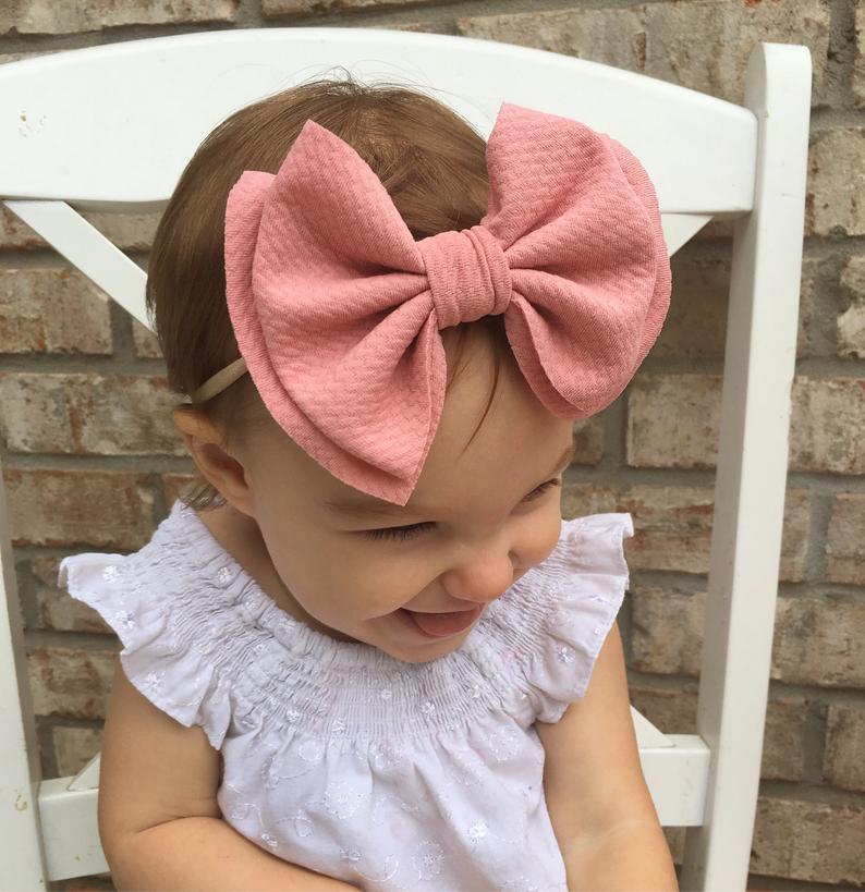 Children's Bow Hair Band Baby Double Layer