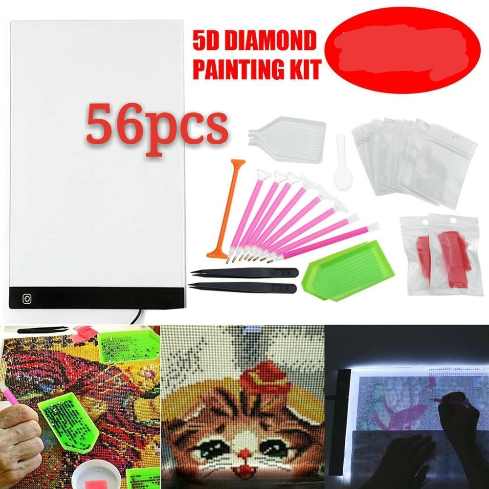 Diamond Painting & Embroidery Tool Set with LED Light Drawing Board