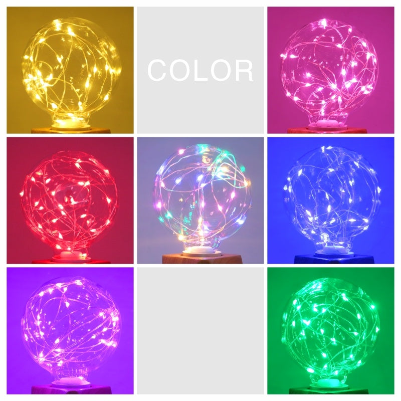 LED Glass Copper Wire Bulb Light