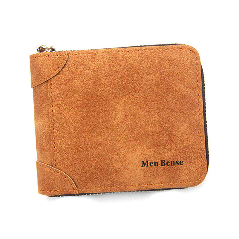 Men's Frosted Simplicity PU Leather Wallet Solid Color