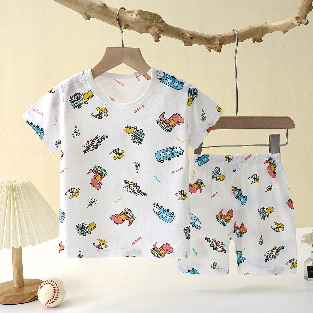 Kids Unisex Cotton Pajama Set Regular Fit Loungewear