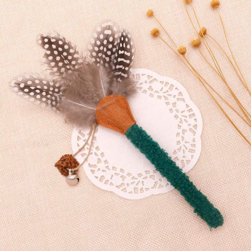 Natural Feathered Silvervine Catnip Chew Sticks for Cats