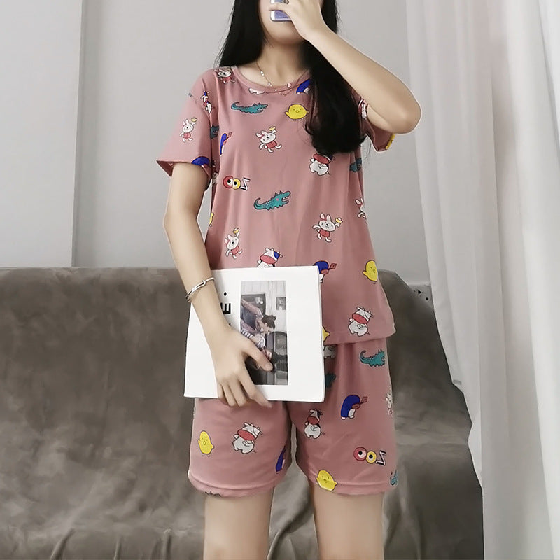 Women's Two-Piece Pajama Set – Short Sleeve Top and Shorts Homewear