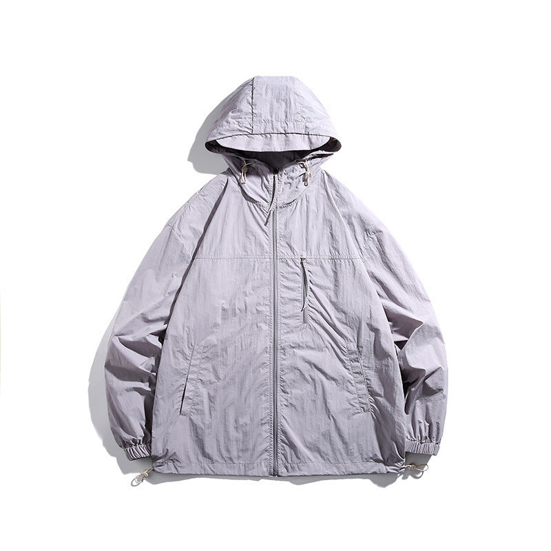 Unisex Ice Silk Hooded Jacket – UPF50 Sun Protection Outdoor Wear